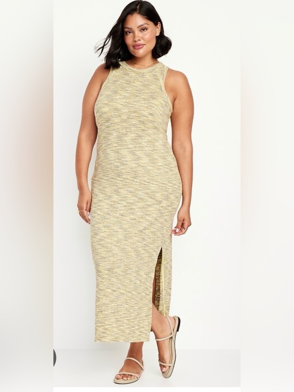 Old Navy Sleeveless Racerback Maxi Dress, Olive, Size XL